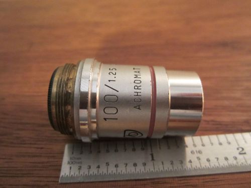 MICROSCOPE PART AMERICAN OPTICS OBJECTIVE 100X OIL IMMERSION AS IS