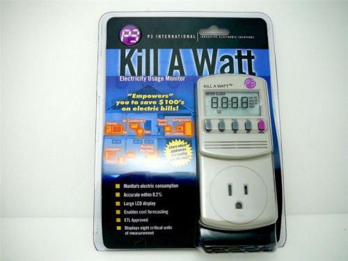 Power comsuption plug-in line ammeter kill-a-watt current flow monitor 115vac nu for sale