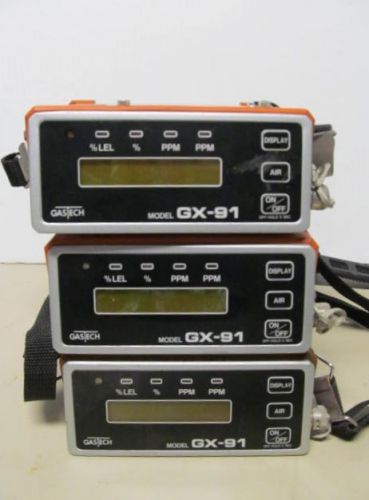 Lot of 3 GasTech GX-91 Personal Monitors