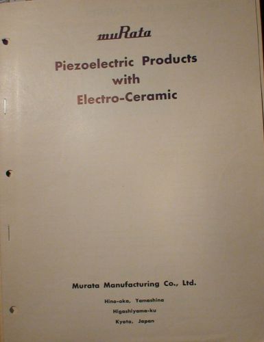 Murata Manufacturing Company Piezoelectric Products with Electro-Ceramic
