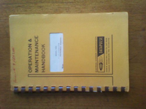 Systron Donner Datapulse Model 100A Operation and Maintenance Handbook