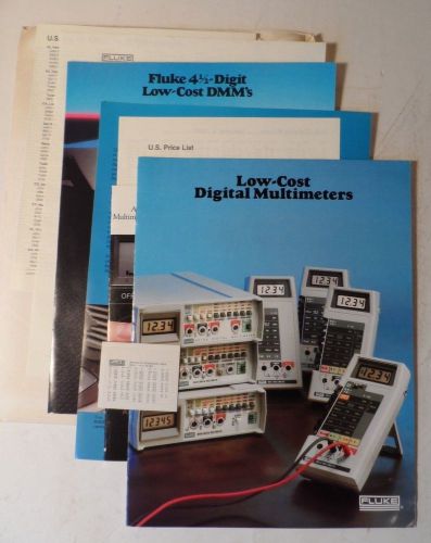 Vintage 1984 fluke dmm catalog and price list for sale
