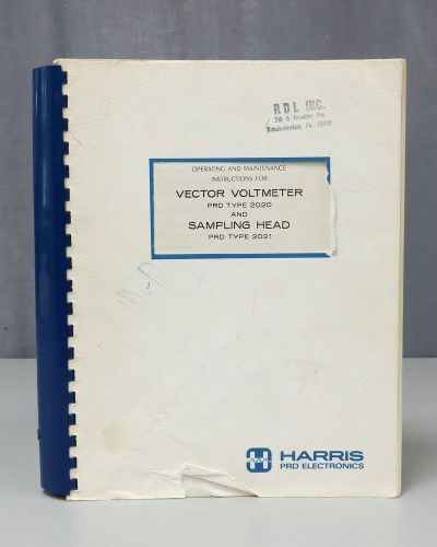 Harris PRD Vector Voltmeter 2020 &amp; Sampling Head 2021 Operating Instructions