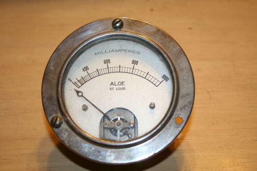 Vintage Aloe Milliamperes Meter St Louis Steampunk