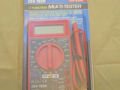Cen-Tech Multimeter, Digital 7-Function Volt Amp Ohm Meter, Multi-Tester **NEW**