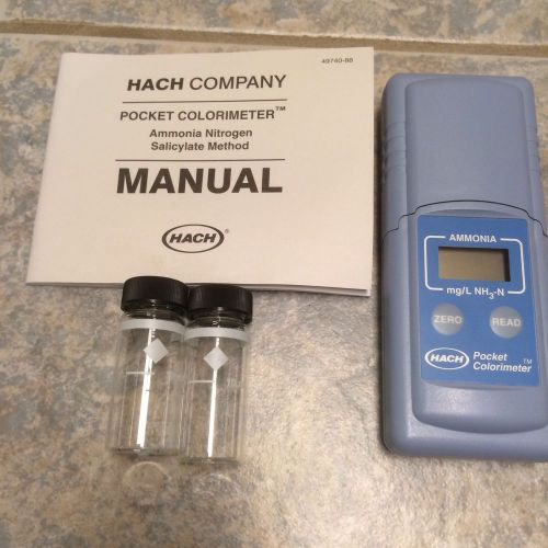 Hach hand-held pocket colorimeter ammonia nitrogen # 46770-40 for sale