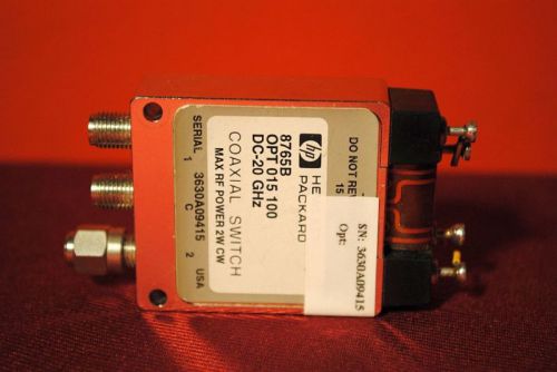HP 8765B Coaxial Switch w/ opt&#039;s 015 &amp; 100