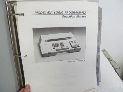 Data I/O 60A Logic Programmer Operation Manual w/schematics