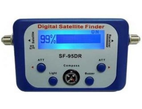 Lava satellite finder meter sf-95dr signal digital c ku ka band blue back light for sale