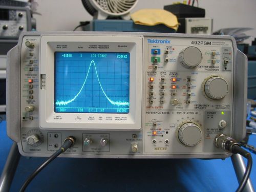 Tektronix 492 PGM   10 kHz to 21 GHz.  Spectrum Analyzer