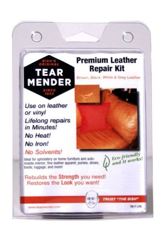 Tear Mender TM-P-LRK Leather Repair Kit with Patches and Color Refinish Compound