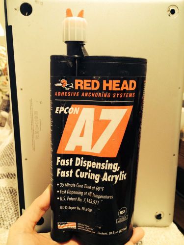 NEW RED HEAD Epcon A7 28 Anchor Adhesive 28 Oz Fast Curing Acrylic 28 fl.o.z