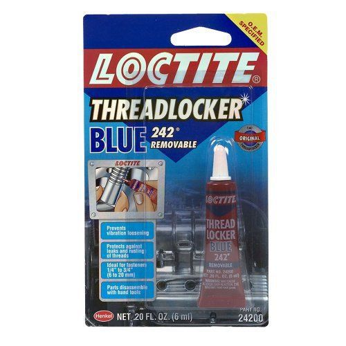 LOCTITE Blue 242 threadlocker 6 ml nut &amp; bolt locker removable