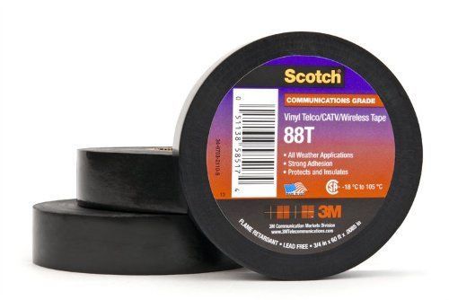 3M (88T-3/4X60) ALL WEATHER VINYL BLACK ELECTRICAL TAPE