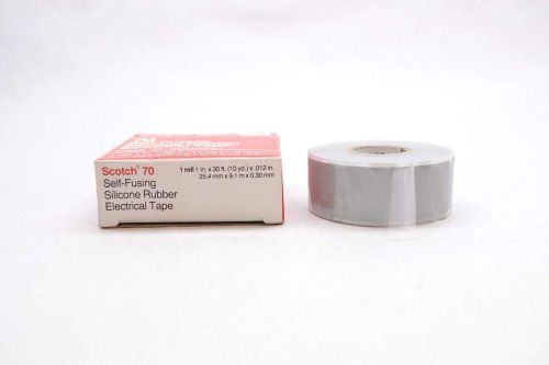 NEW 3M SCOTCH 70 SELF-FUSING SILICONE RUBBER ELECTRICAL TAPE 1 IN X 30FT D435836