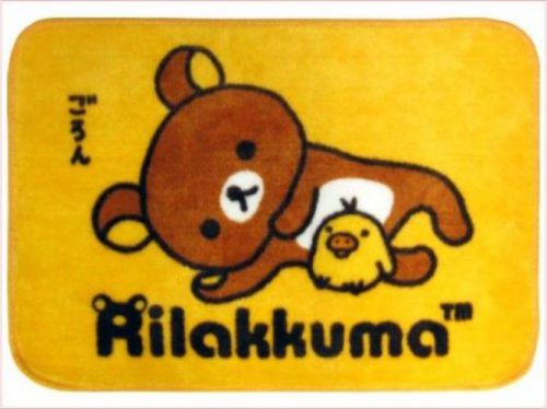 San-x rilakkuma carpet doormat floor mat rug 17&#034;3/4*25&#034;1/2 yellow for sale