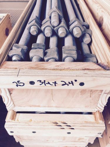 25 double arming bolts- fully threaded- semi cone point on each end (not include for sale