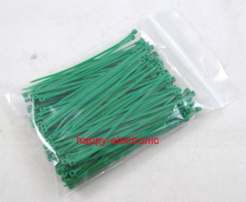200 PCS 3.8&#034; inch 96mm*2mm Green Zip Ties Self Locking Nylon Cable Tie