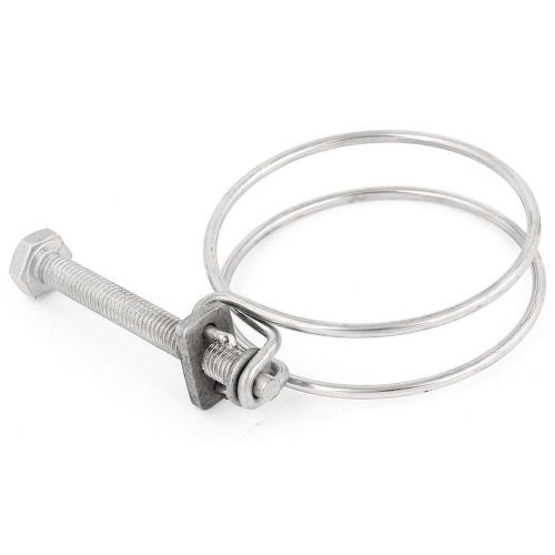 New 55mm-65mm adjustable silver tone metal double wire hose clamp for sale