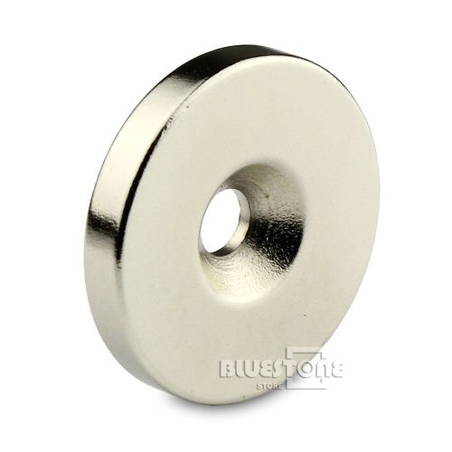 N50 magnet 30mm x 5mm countersunk hole 5mm strong disc ring rare earth neodymium for sale