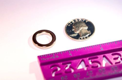 2 Neodymium Ring Magnets 3/4 x 1/2 x 1/8 inch Rare Earth N48 19mm x 12.7 x 3.175