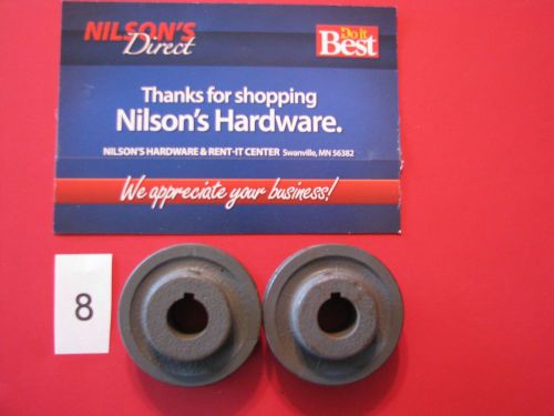 Two 2 5/8” diameter  od  3/4 ” bore 5/8” v width cast iron v-belt pulley sheaves for sale