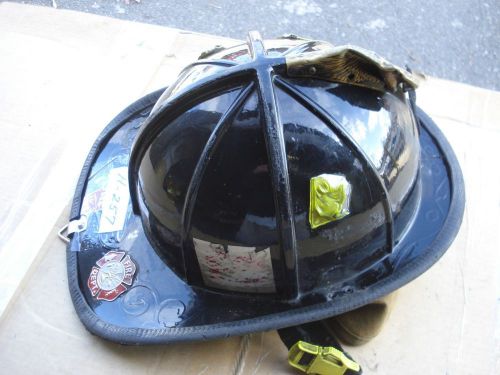 Cairns 1010 Helmet Black  + Liner Firefighter Turnout Bunker Fire Gear ...H-257