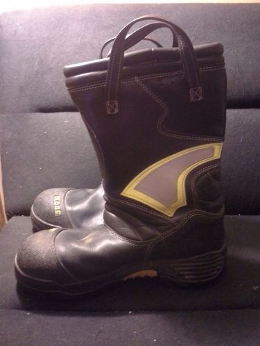 GLOBE STRUCTURAL FIRE FIGHTER BOOTS LEATHER PULL ON 11.5 W NFPA HAZMAT