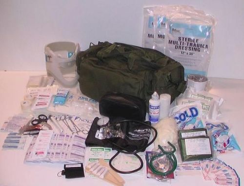 New fully stocked m39 medic trauma first aid kit bag for sale