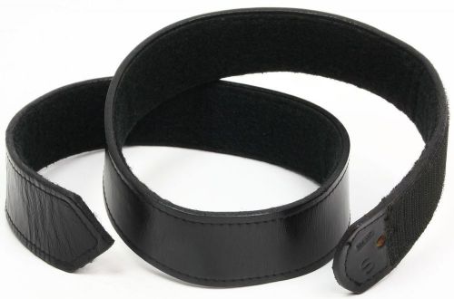 Jay pee black leather 1-3/4&#034; law enforcement belt velcro fastening small vgc for sale