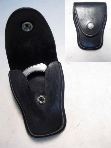 #204 pb-cs shoemaker police leather handcuff case s&amp;w peerless chain or hinged for sale