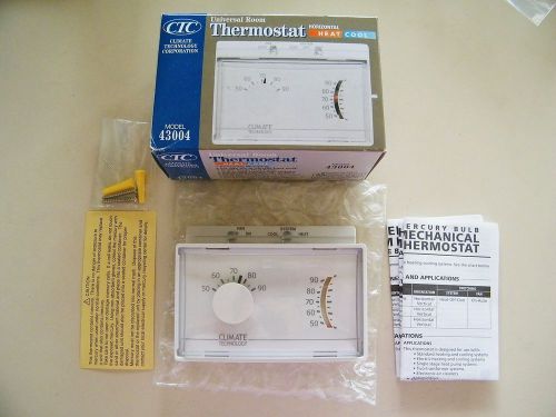 Ctc climate technology corp. 43004 universal room thermostat horizontal mount ! for sale
