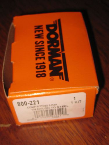 DORMAN 1/4&#034; NYLON TO STEEL FITTING PART # 800-221 &#034; BOX WITH FIVE &#034;