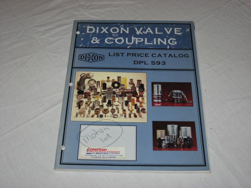 Dixon valve &amp; coupling price list industrial supply catalog # dpl593 for sale