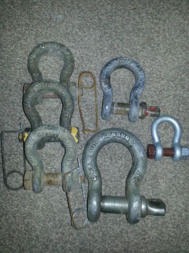 Shackles lot 1/2 3/4 1 screw pin bolt safety crosby for sale