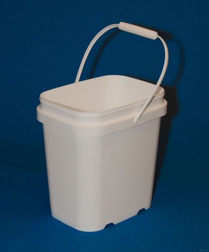 1 gallon plastic food storage container with lid and handle   qty 10    ez-et14 for sale