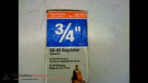 Sharkbite eb-45 regulator 3/4&#034; 400 psi max, new for sale
