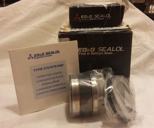 EG&amp;G Sealol Bellows Mechanical Shaft Seal 1-3/8&#034;  P/N: 900009-22 &amp; 930066-22