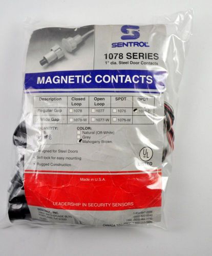 Lot of 8 - ge sentrol 1076-d (dpdt)  mahogany 1&#034; recessed contact w/12&#034; leads for sale
