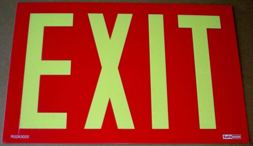 EXIT SIGN PHOTOLUMINESCENT FOSFORESCENT GLOW IN DARK NO POWER UL CODE APPROVED