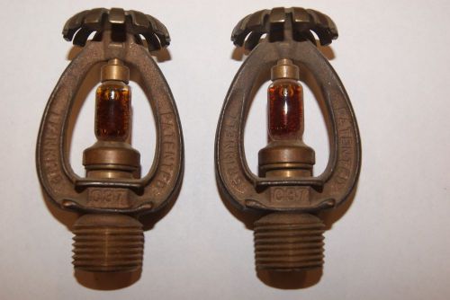Vintage lot of 2 Fire Sprinkler Heads Grinnell Quartziod C37 135 Patented
