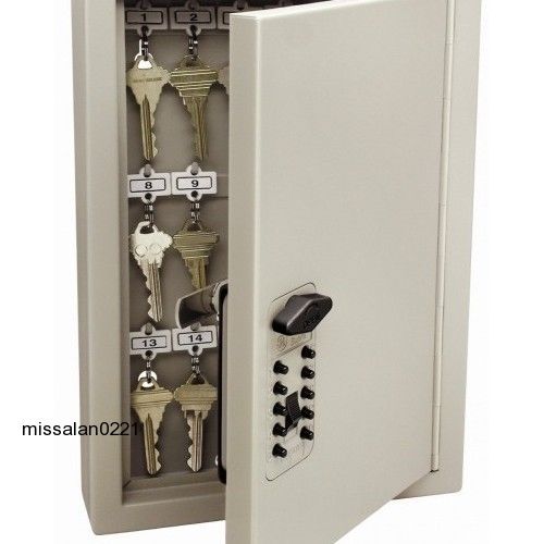 Locking Key Cabinet Organizer Safety Storage Wall Mounted Combination Steel Box