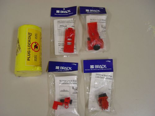 Brady lockout lock out device set circuit breaker wall switch plug for sale