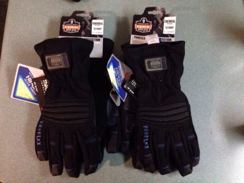 Ergodyne XL Black Proflex 819WP Cold Weather Gloves E5716045 (2PAIRS!!)