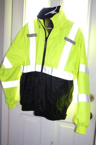 Tingley high visibility job sight bomber ii jacket with lining men&#039;s xl for sale