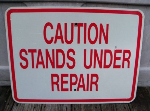 Street traffic sign grand stands under repair solid aluminum for sale