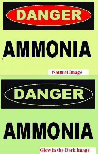 Glow in the dark  ammonia  plastic sign for sale