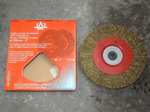 new JAZ 8&#034; Crimped Wire Bench Grinding Wheel Brush .012&#034; Coated Steel EDP 25700