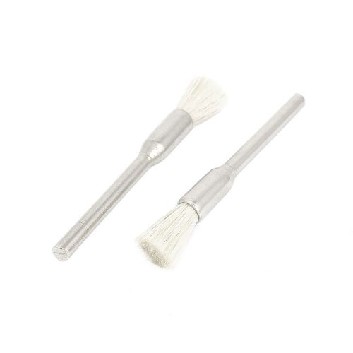 2 Pcs Pen Shaped White Nylon Brush Wheel Polishers for Rotary Tool