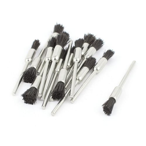 16pcs Round Shank Black Bristle Pen Brush Polishing Buffing Polisher Tool